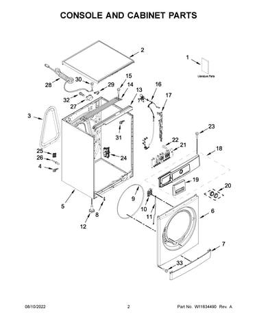 Console and cabinet parts