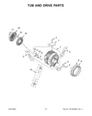 Tub and drive parts