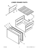 Lower drawer parts