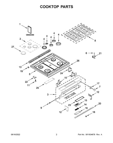 Cooktop parts