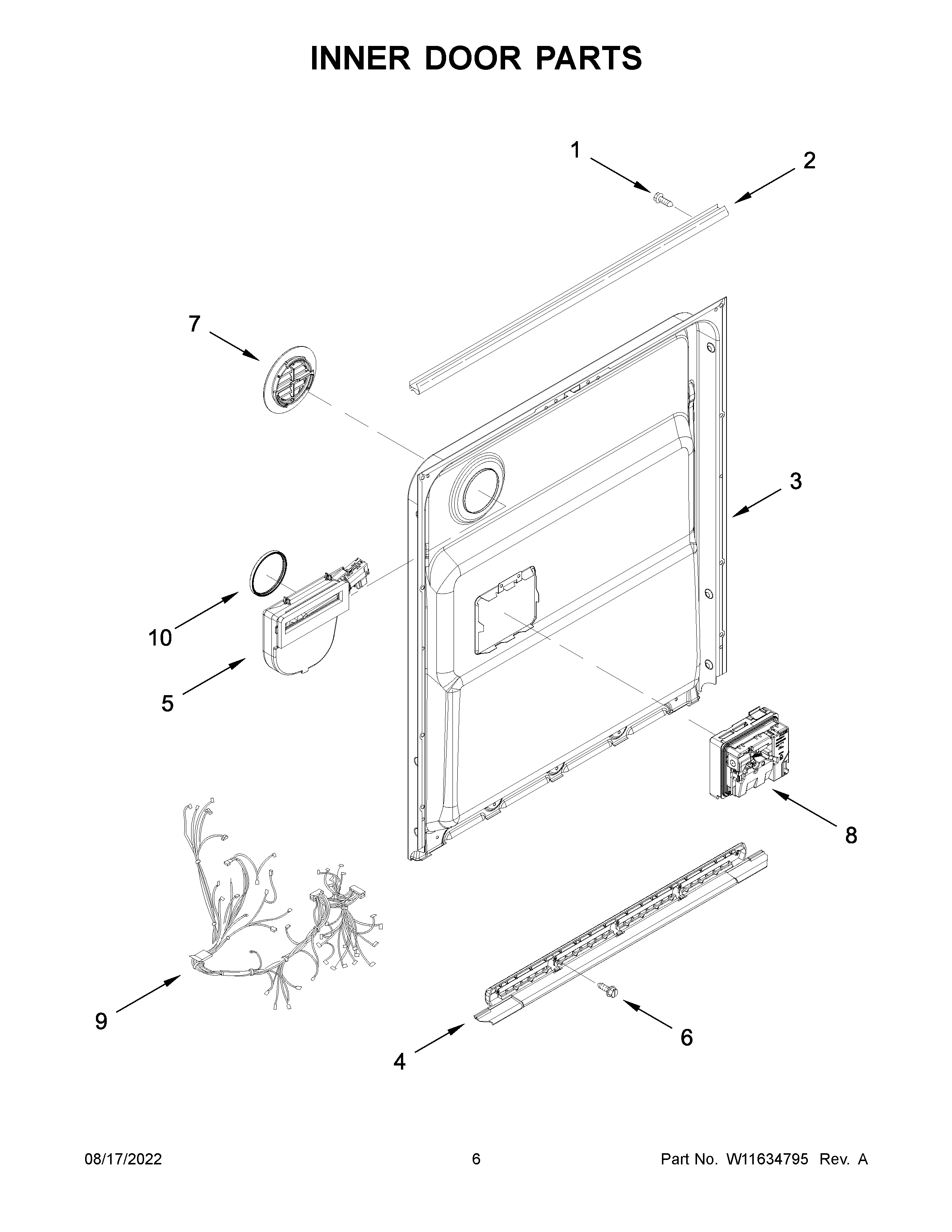 Inner door parts
