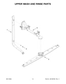 Upper wash and rinse parts