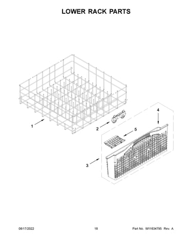 Lower rack parts