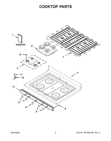 Cooktop parts