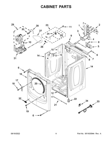 Cabinet parts