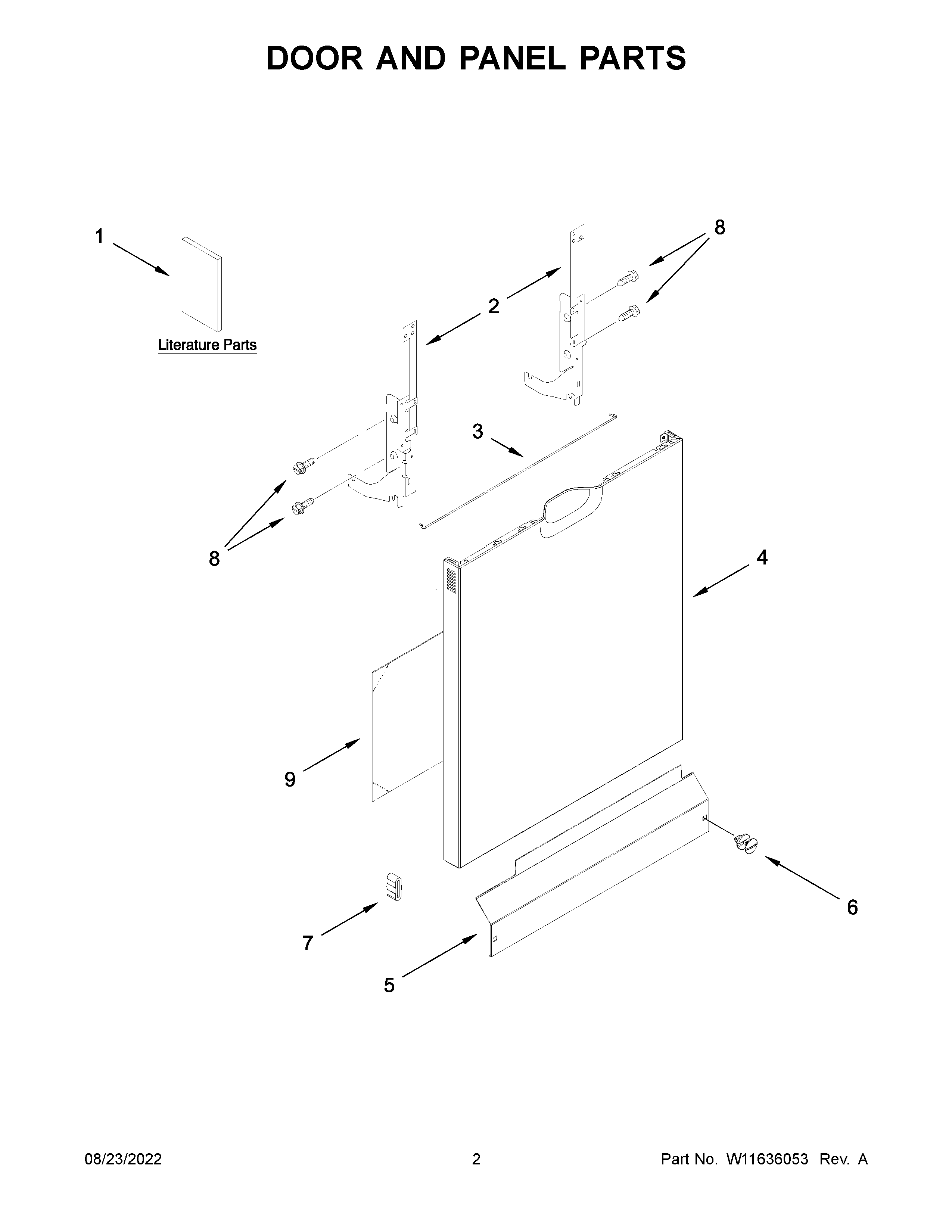 Door and panel parts