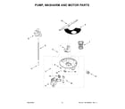 Amana ADB1400AMS0 pump, washarm and motor parts diagram