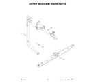 Amana ADB1400AMW0 upper wash and rinse parts diagram