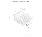 Amana ADB1400AMS0 upper rack and track parts diagram