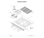 Whirlpool WFG550S0LV4 cooktop parts diagram