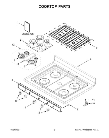 Cooktop parts