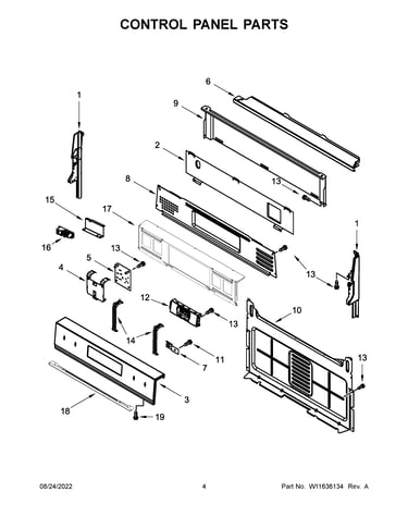Control panel parts