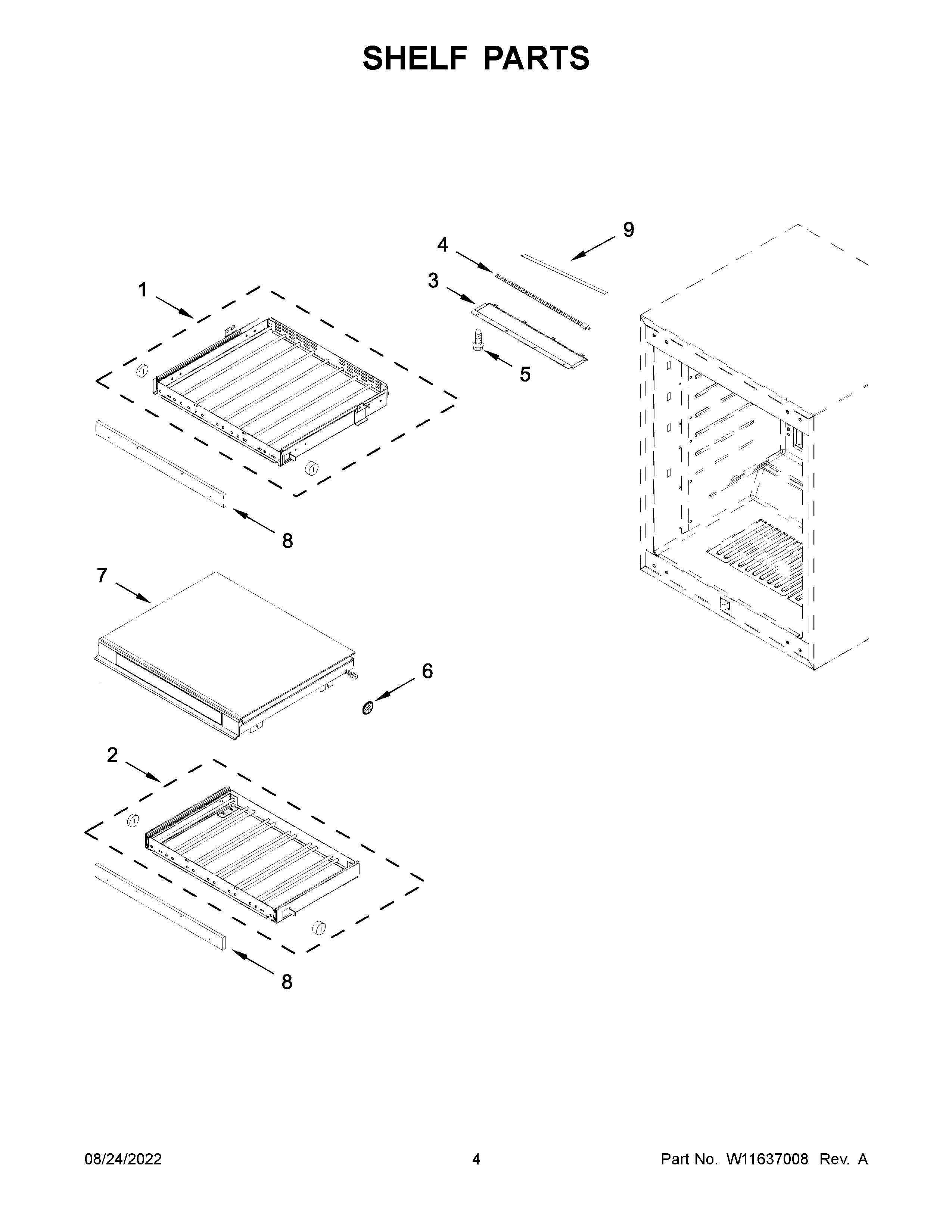 Shelf parts