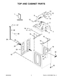 Top and cabinet parts