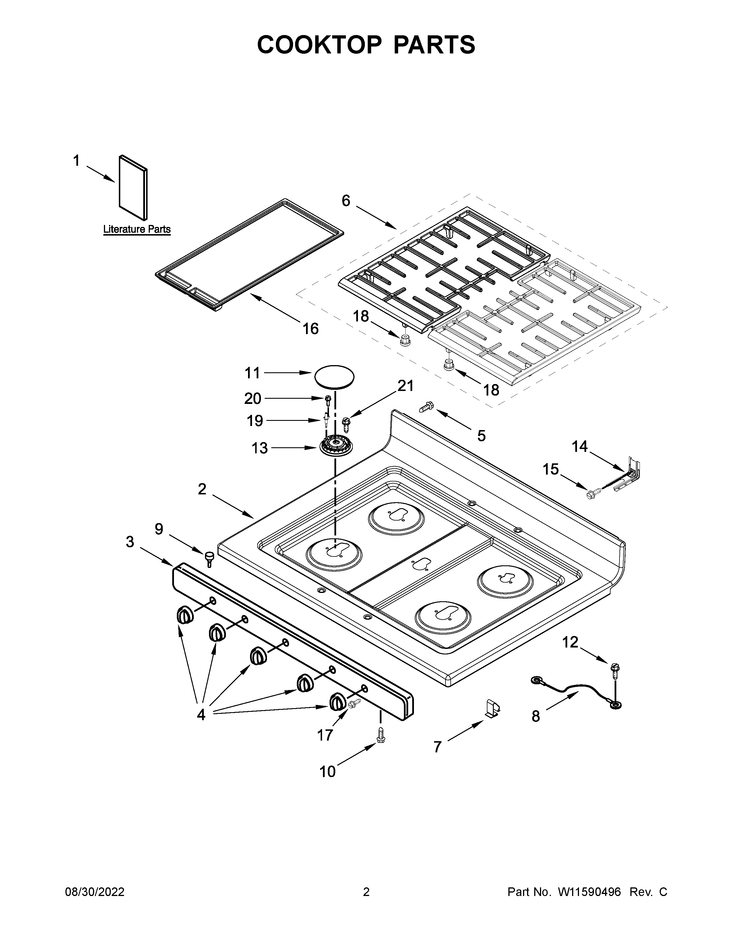 COOKTOP PARTS