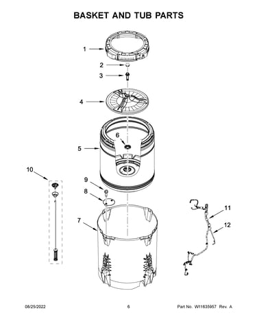 Basket and tub parts