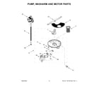 Whirlpool WDP540HAMZ0 pump, washarm and motor parts diagram