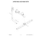 Whirlpool WDP540HAMB0 upper wash and rinse parts diagram