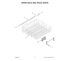 Whirlpool WDP540HAMB0 upper rack and track parts diagram