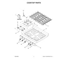 Whirlpool WFG525S0JV5 cooktop parts diagram