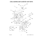 KitchenAid 5K45SSWWH0 case, gearing and planetary unit parts diagram