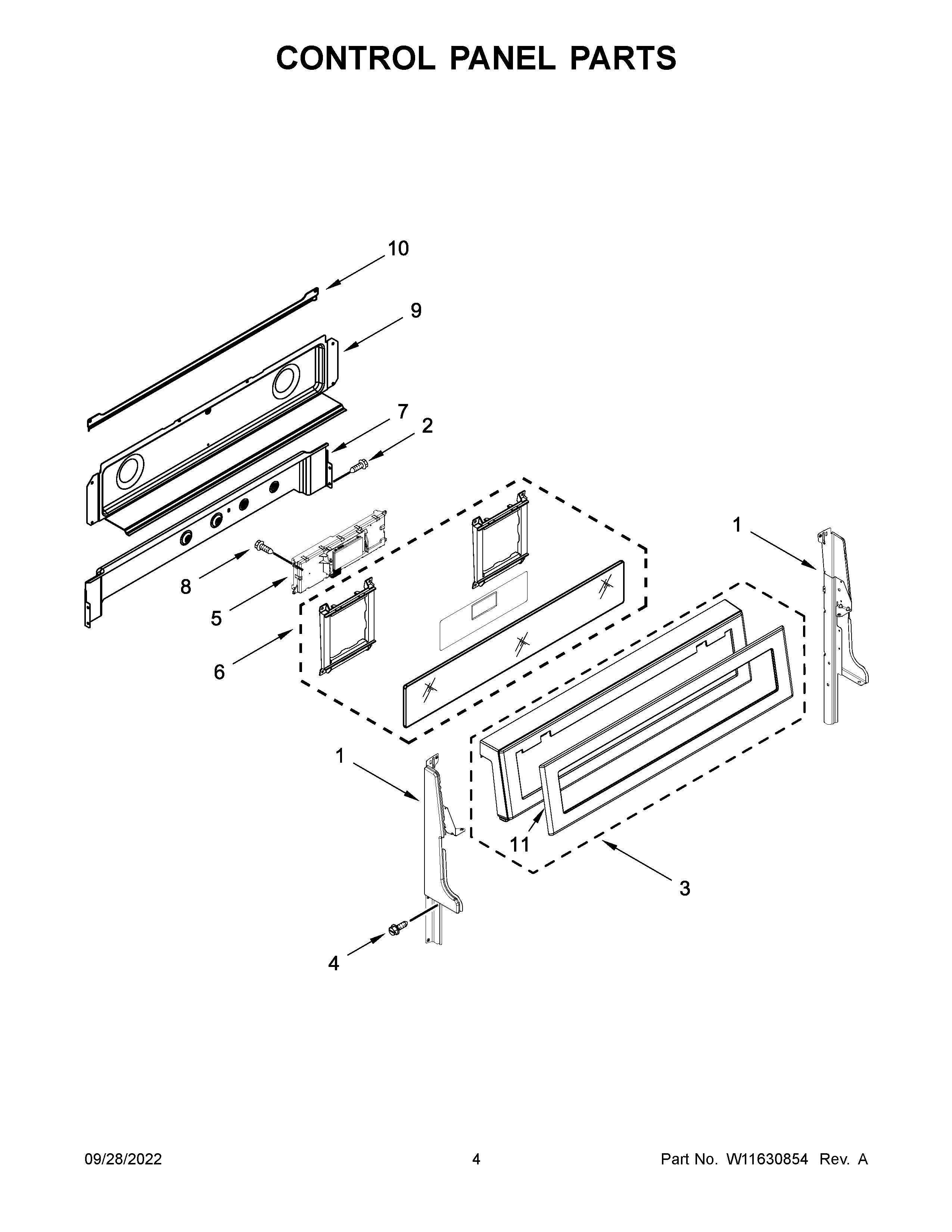 CONTROL PANEL PARTS