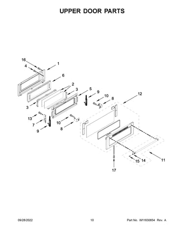 Upper door parts