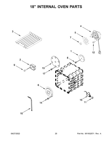 18" internal oven parts