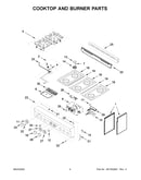 Cooktop and burner parts