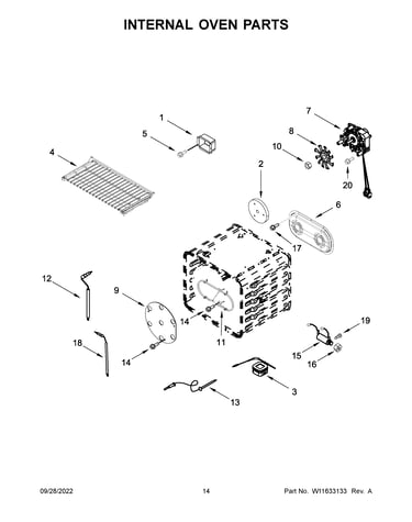 Internal oven parts