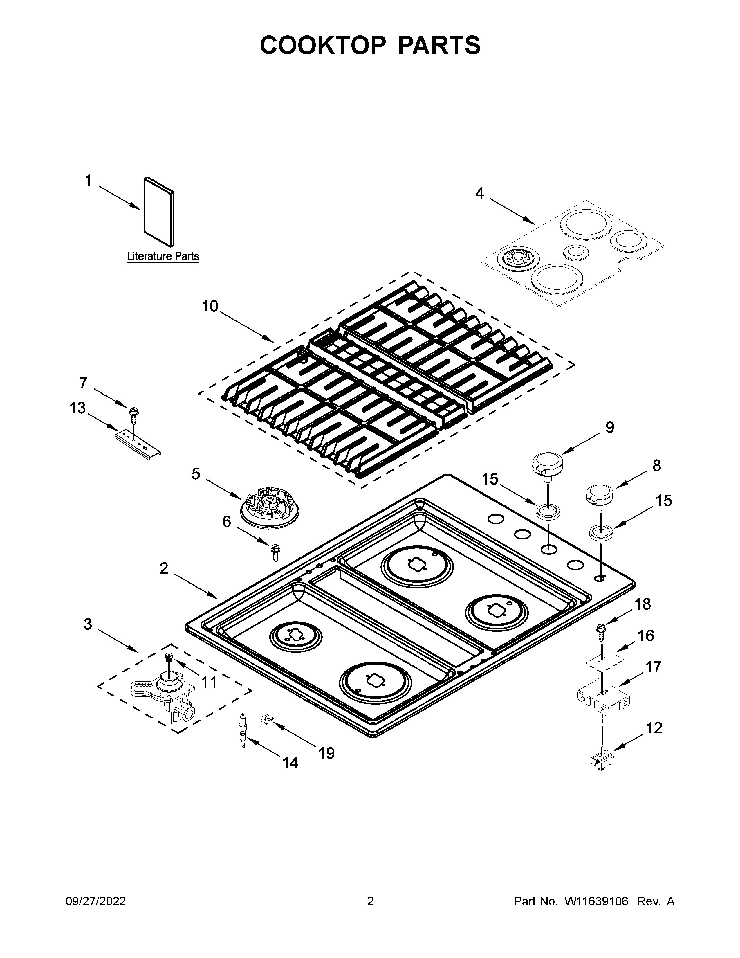 COOKTOP PARTS