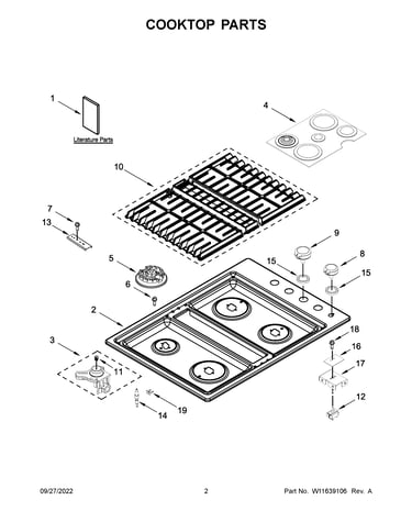 Cooktop parts