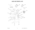 KitchenAid KSM70SKXXBK0 base and pedestal unit diagram