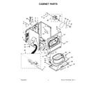 Whirlpool WGD4850HW2 cabinet parts diagram