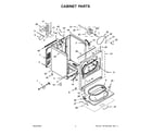 Whirlpool WGD5010LW2 cabinet parts diagram