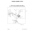 Whirlpool WGD5010LW2 burner assembly parts diagram