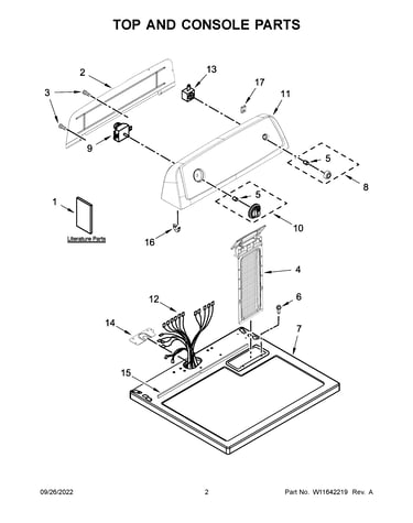 Top and console parts