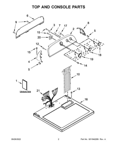 Top and console parts