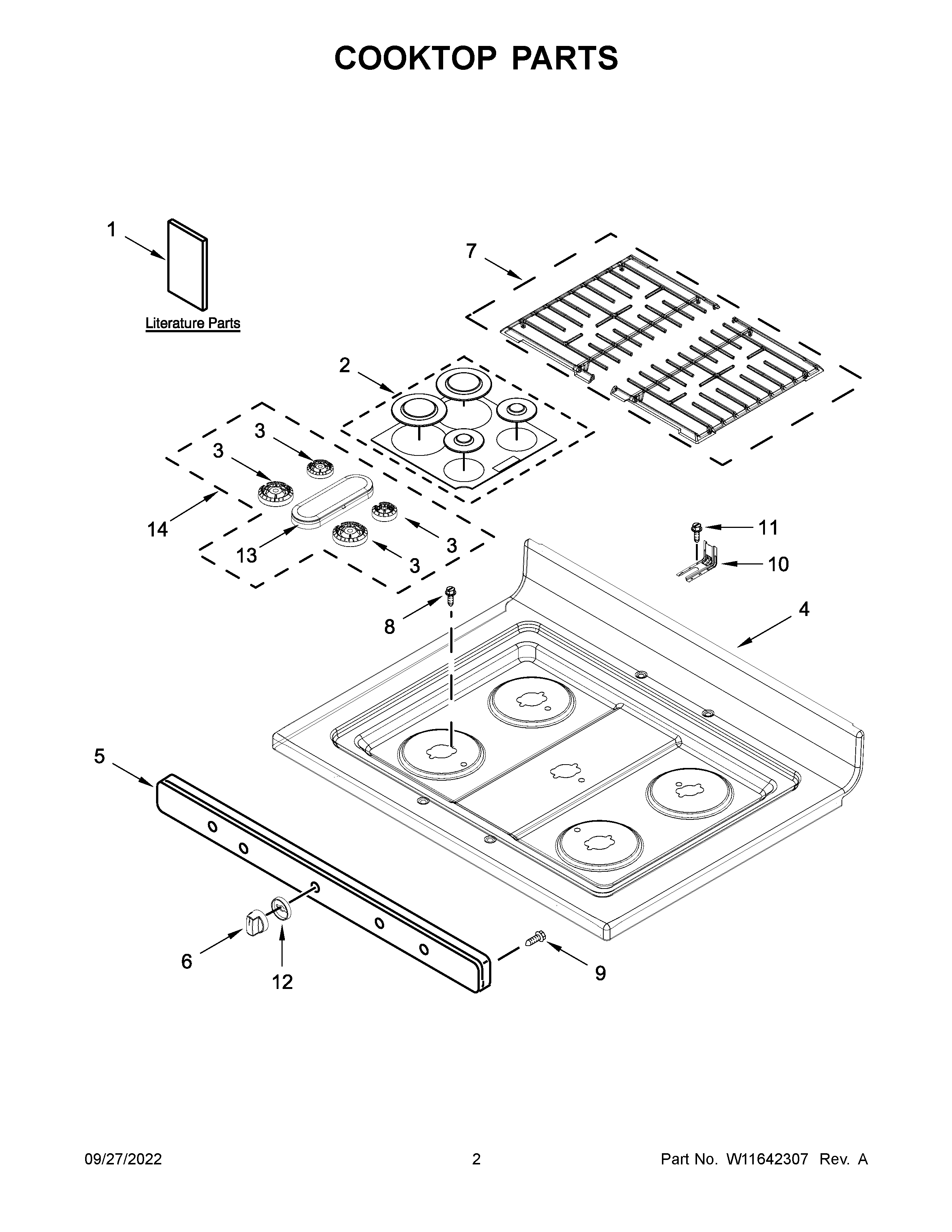 Cooktop parts