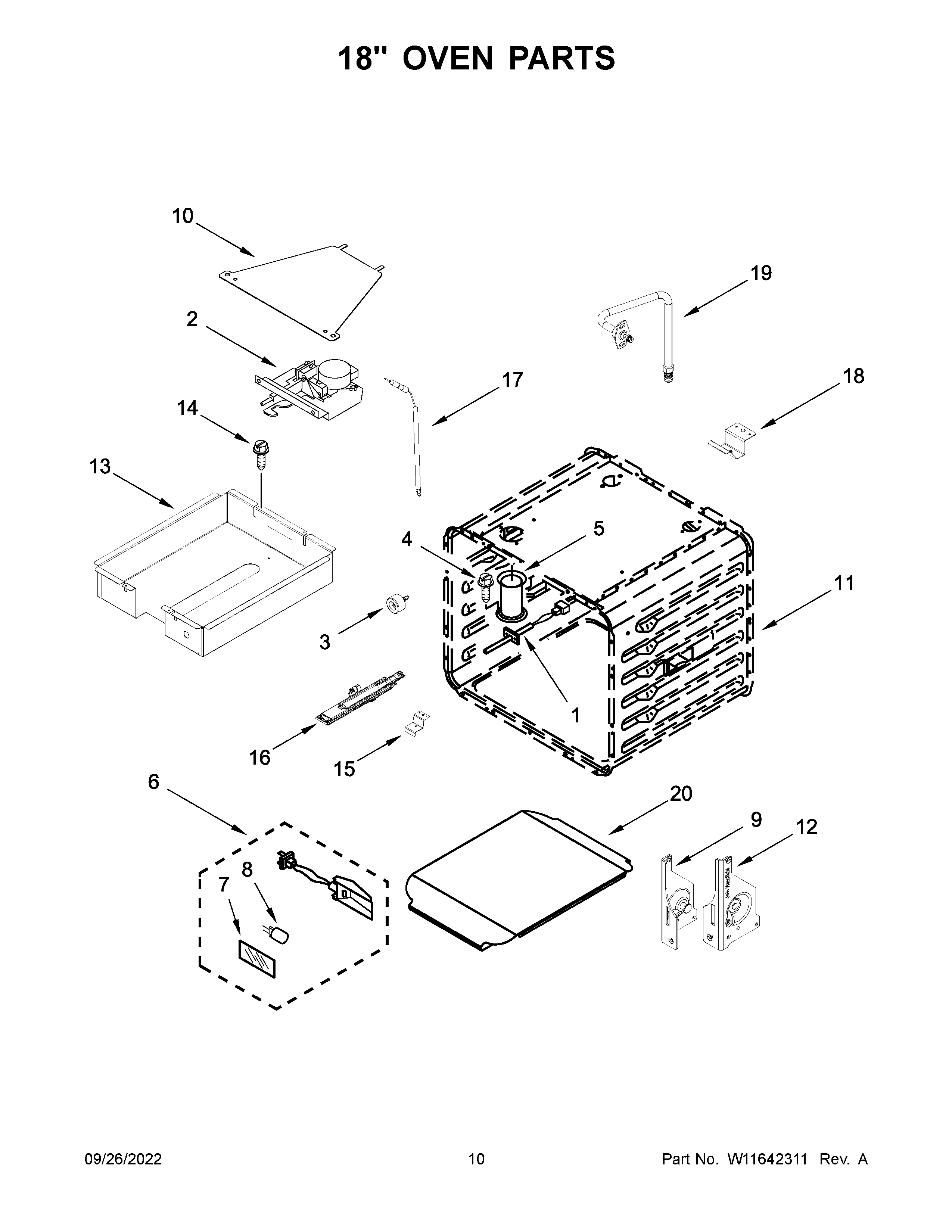 18" oven parts