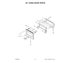 KitchenAid KFGC558JAV05 30" oven door parts diagram