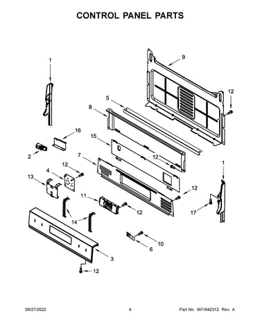 Control panel parts