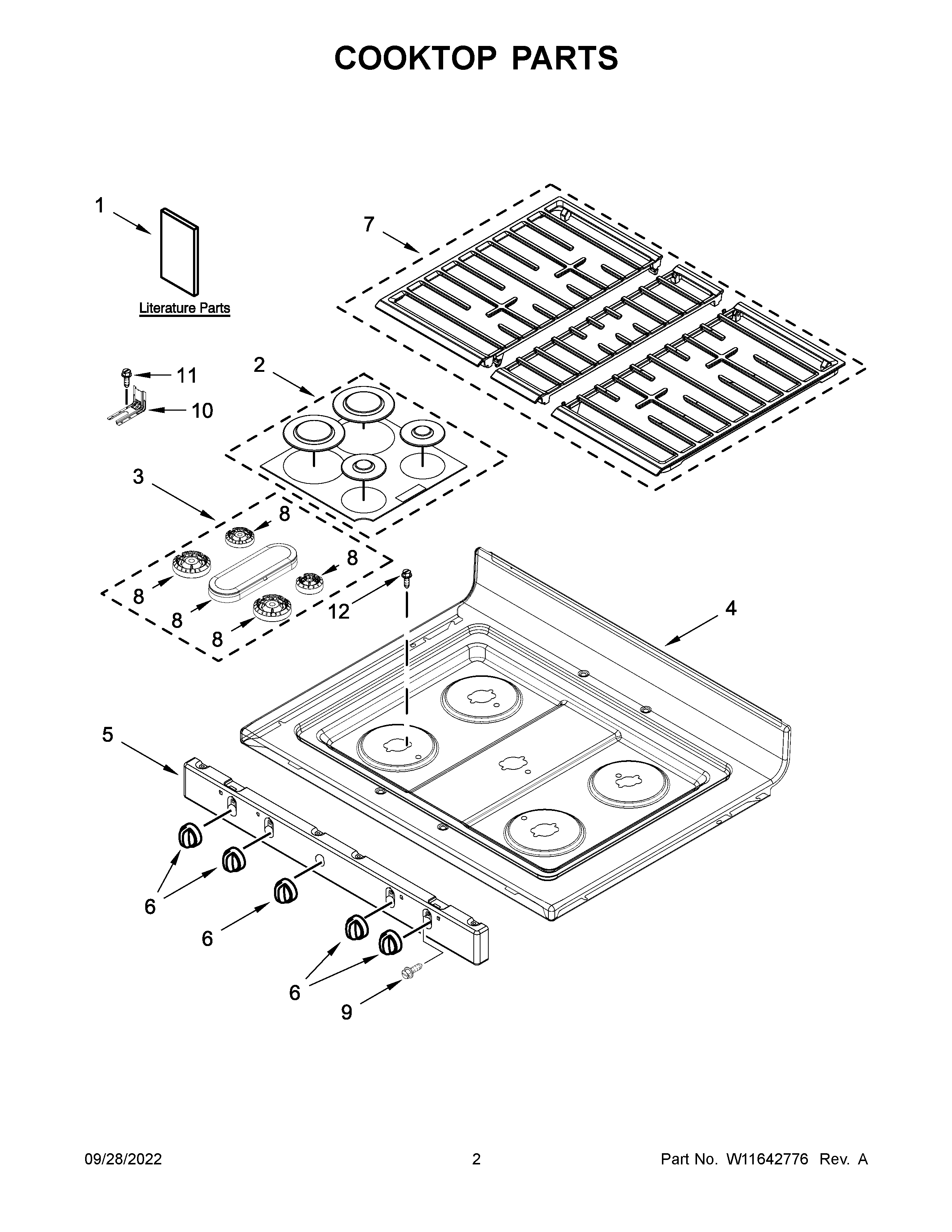 Cooktop parts