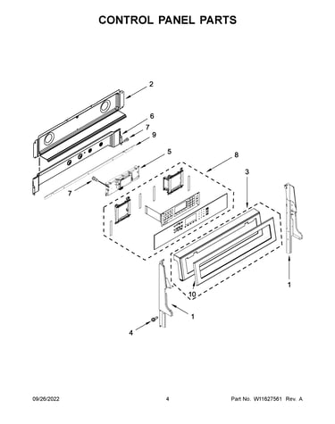 Control panel parts