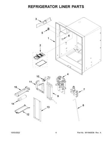 Refrigerator liner parts