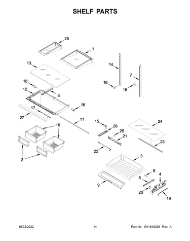 Shelf parts