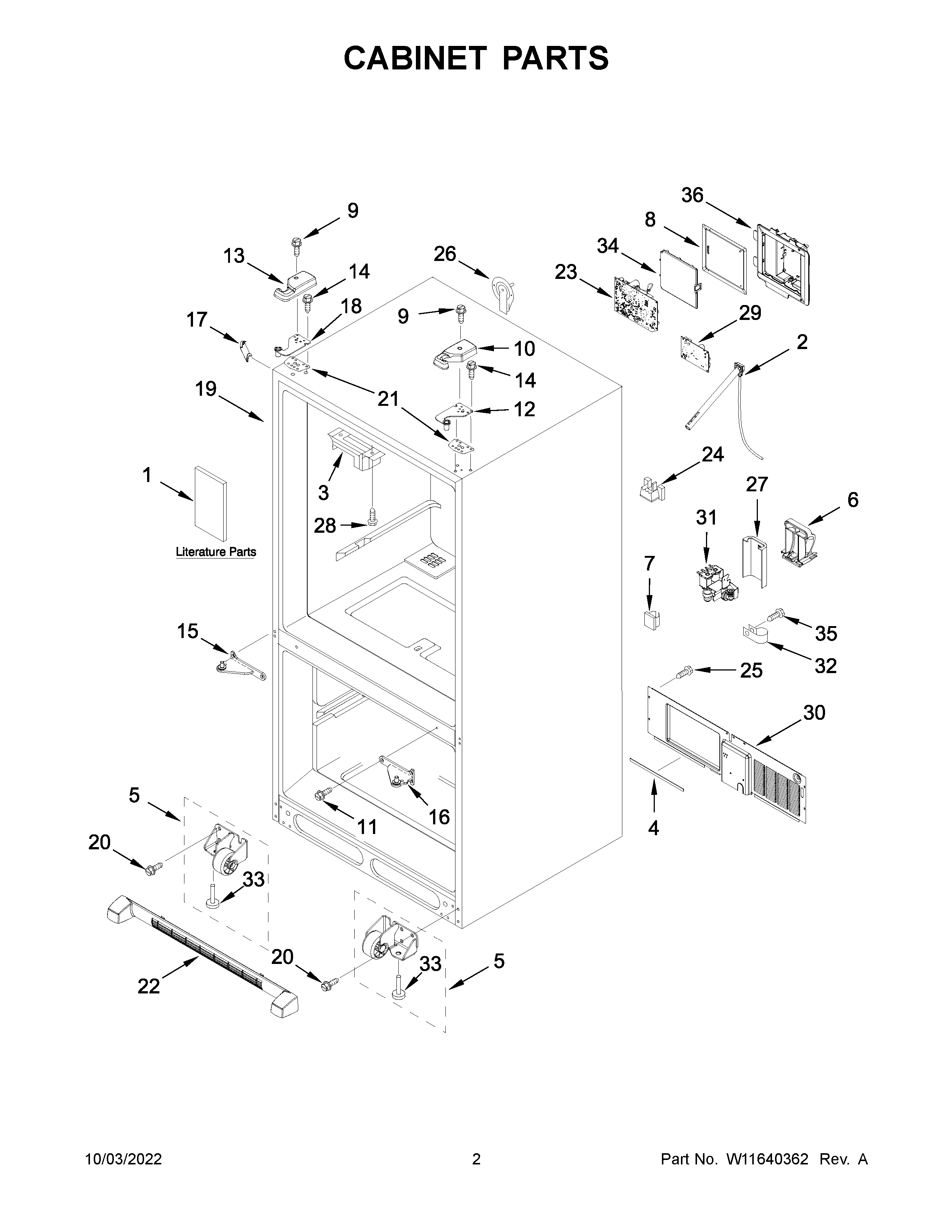 Cabinet parts
