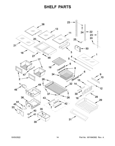 Shelf parts