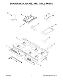 Burner box, grate, and grill parts
