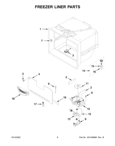 Freezer liner parts